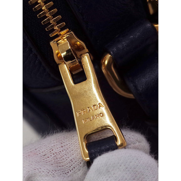 Prada Leather Shoulder Bag Navy - Picture 5 of 5